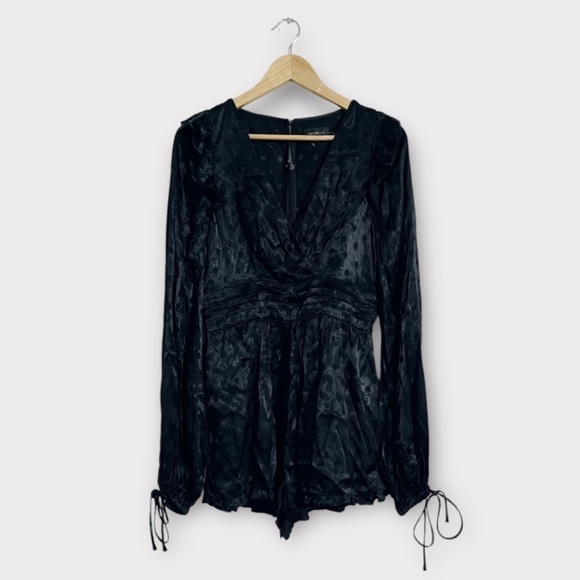 Majorelle Enrica Satin Polka Dot Super Cute Jumpsuit Romper - Picture 2 of 6